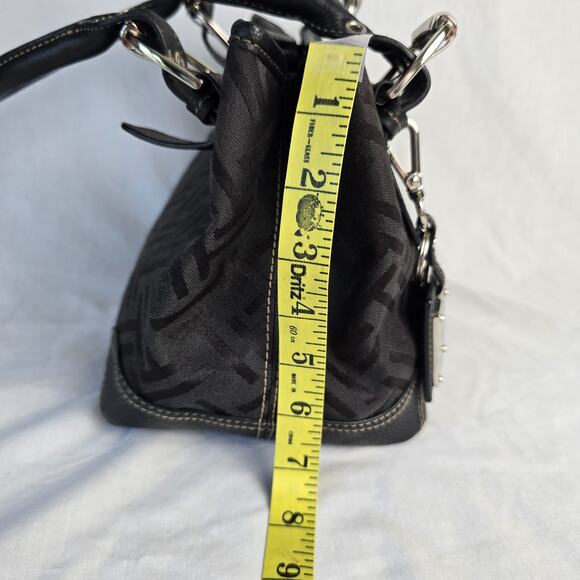 Tignanello Monogram Satchel Bag Canvas & Leather - Picture 13 of 15